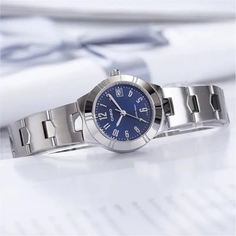 Casio Enticer Quartz Blue Dial Ladies Watch- LTP-1241D-2A2